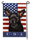Chihuahua SH Black True Blue Garden Flag