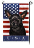 Chihuahua SH Black True Blue Garden Flag