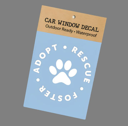 Adopt Rescue Foster Vinyl Window Sticker Decal