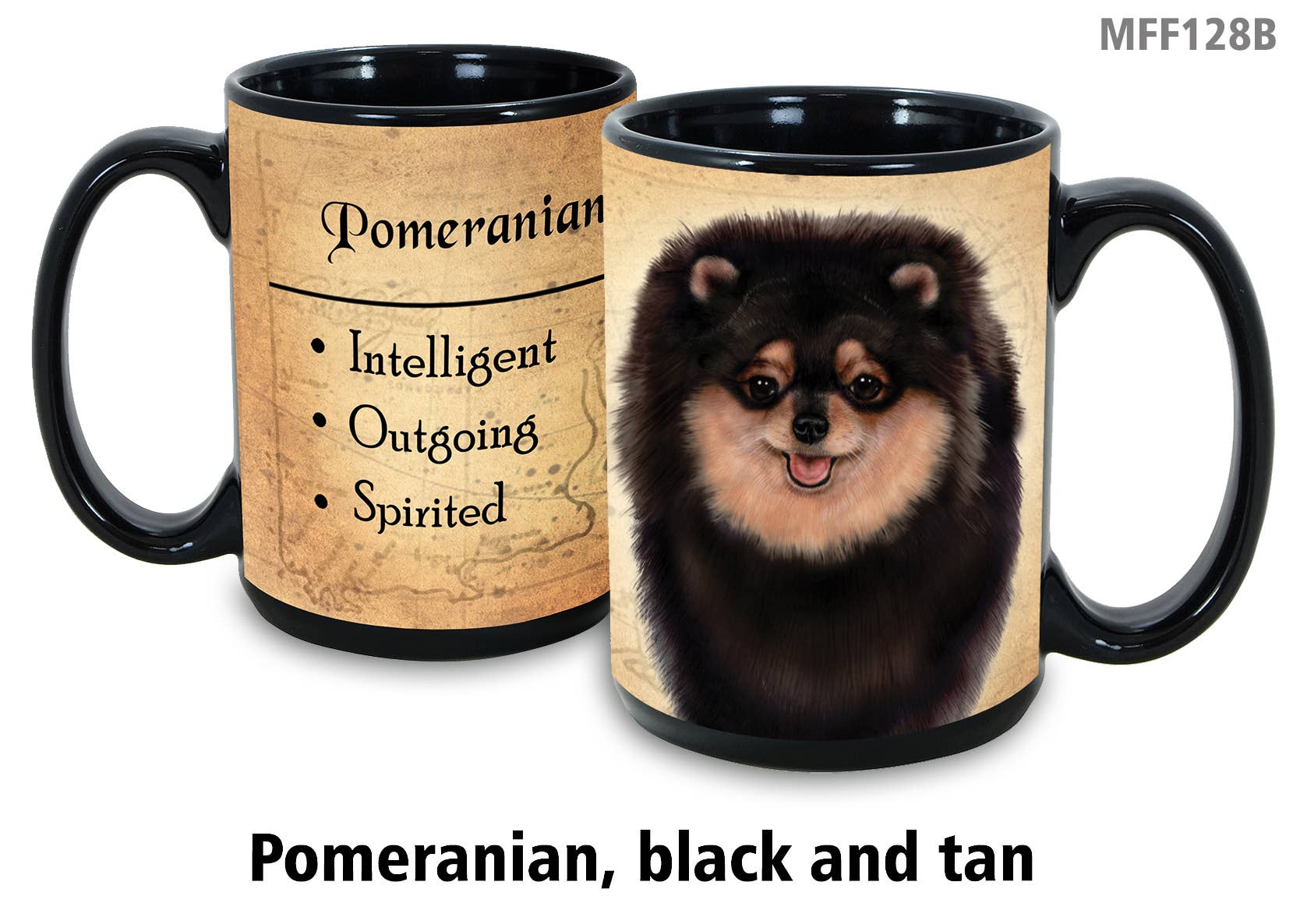 Pomeranian Black & Tan Mug Coffee Cup