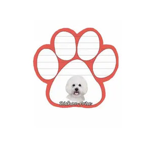 Maltese Paw Print Note Pad