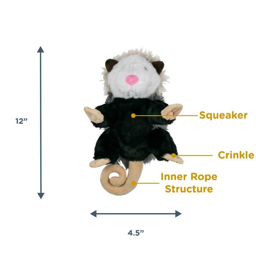 Dog Toy Possum Rope Body Plush Toy