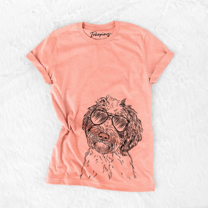 *Rooney the Aussiedoodle - Bella Canvas Unisex Crewneck: Heather Sage / Bare (No Glasses) / Medium