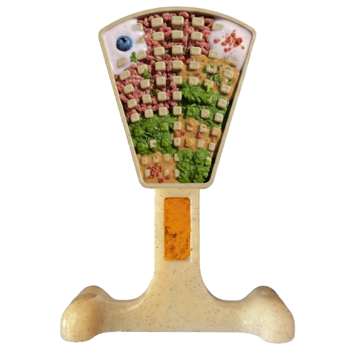 Dog Toy Waffle Tower Nylon Chew & Enrichment Toy | 2-in-1 for Aggressive Chewers