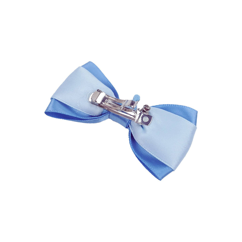 Blue & White with Tiara Dog Hair Bows