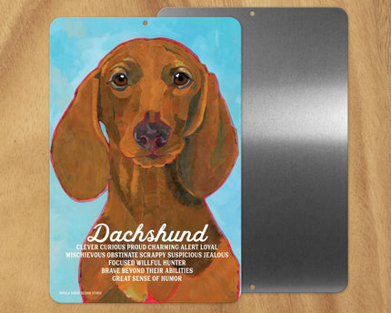 Dachshund (Red) -UD Metal Sign