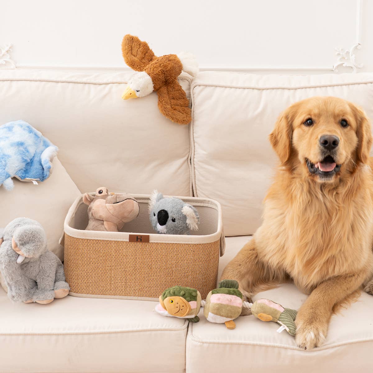 Dog Toy Trout Jointed Shake Play Plush Toy