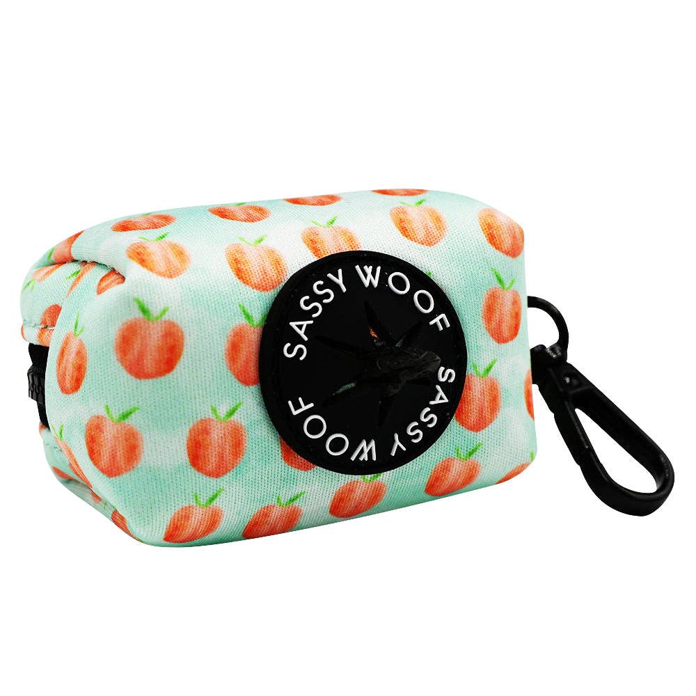 Dog Waste Bag Holder Peach Please With Clasp