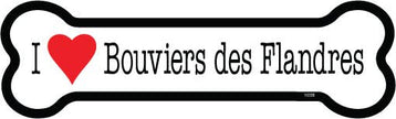Bouvier Des Flandres I (heart) Bouviers des Flandres Bone Shaped Magent