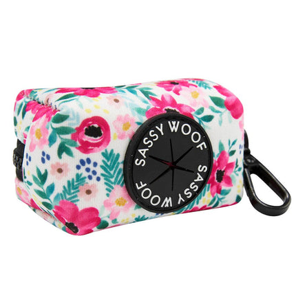Dog Waste Bag Holder Floral Frenzy With Clasp