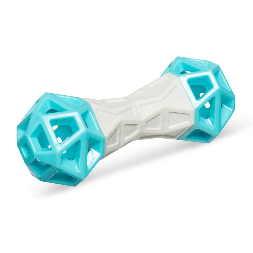 Totally Pooched Flex n' Squeak Toy Foam Rubber Grey/Teal