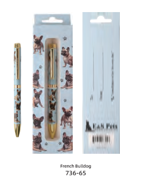 French Bulldog Blue Ball Point Pen