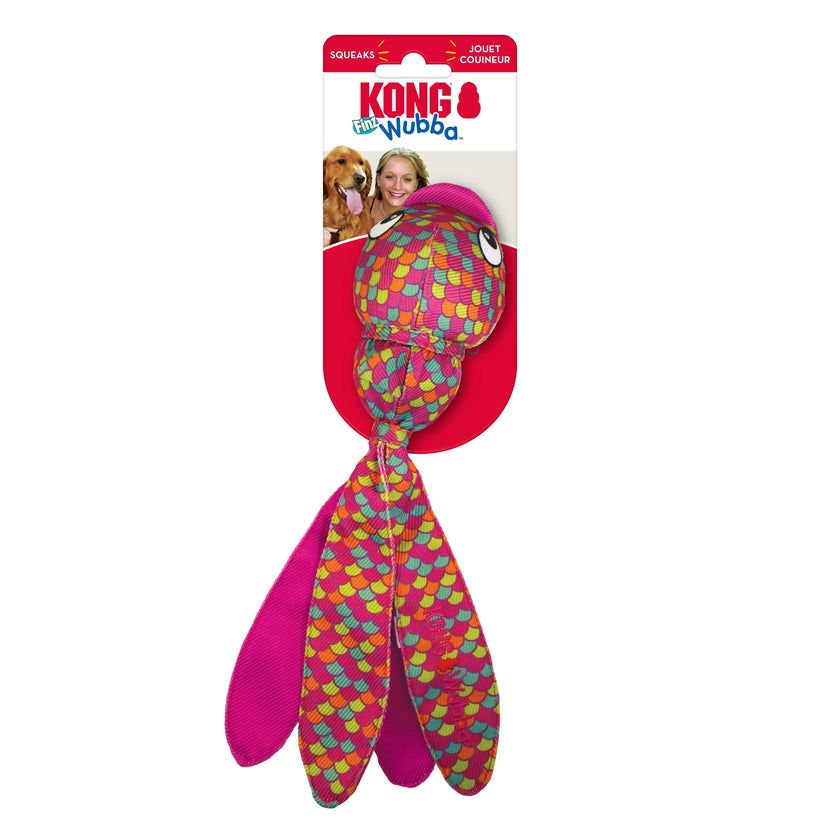 Dog Toy Fish Wubba Finz Dog Tug Toy Pink Small