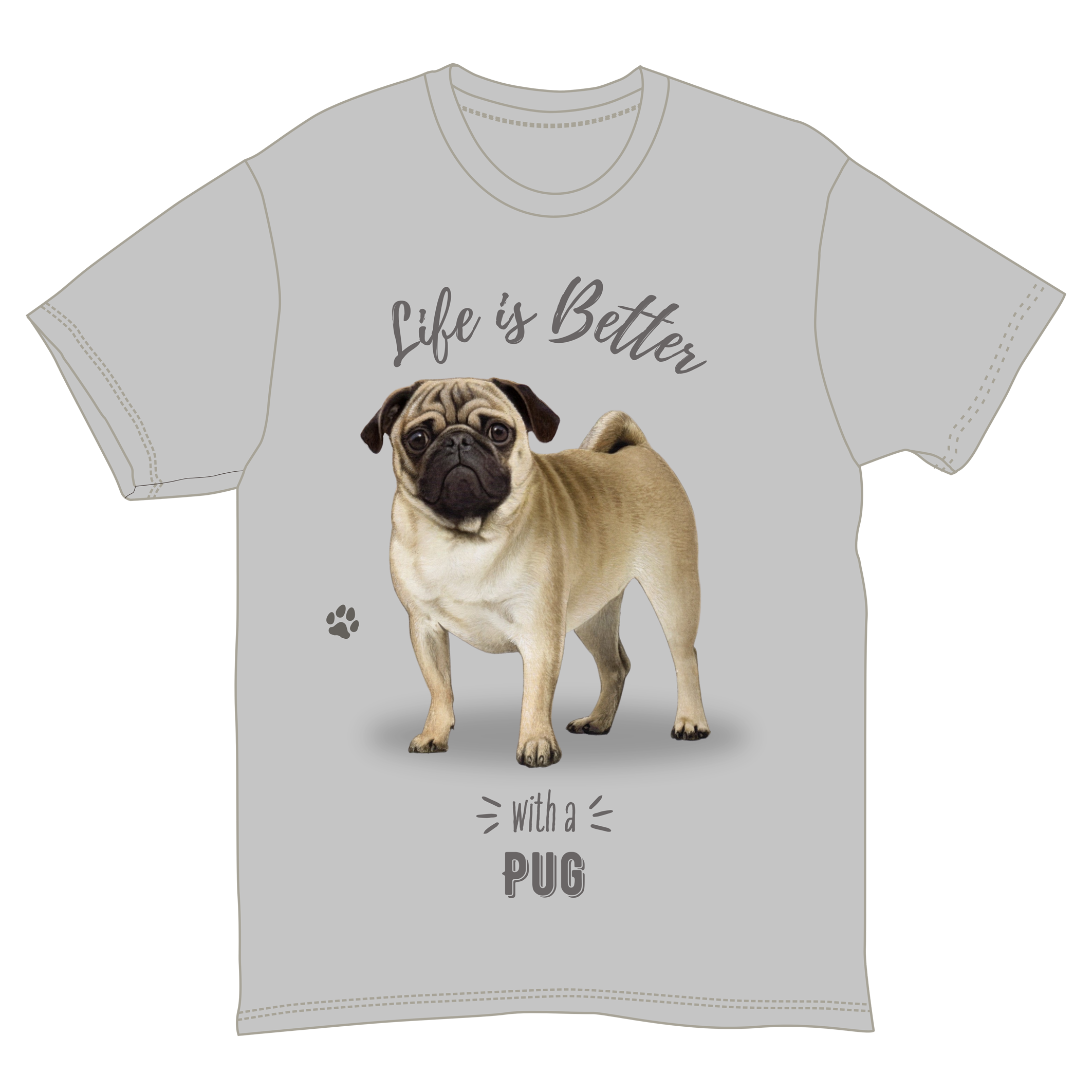 Pug Dog Tee Shirt Unisex