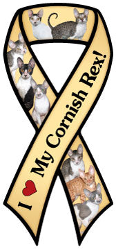 Cornish Rex Ribbon Car Trunk Magnet