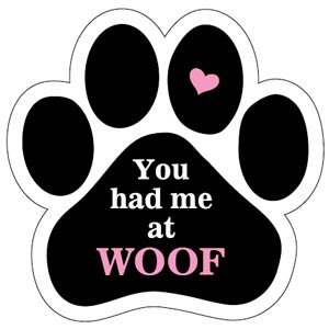 Show off your love for your favorite furry friend with our You Had Me at Woof Paw Magnet! Perfect for your car trunk or any magnetic surface, this adorable paw-shaped magnet features a vibrant image of your favorite dog or cat breed saying. Made from durable, weather-resistant materials, it’s designed to withstand the elements while adding a touch of personality to your vehicle or home. 