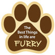 Show off your love for your favorite furry friend with our The Best Things in Life Are Furry Paw Magnet! Perfect for your car trunk or any magnetic surface, this adorable paw-shaped magnet features a vibrant image of your favorite dog or cat breed saying. Made from durable, weather-resistant materials, it’s designed to withstand the elements while adding a touch of personality to your vehicle or home.