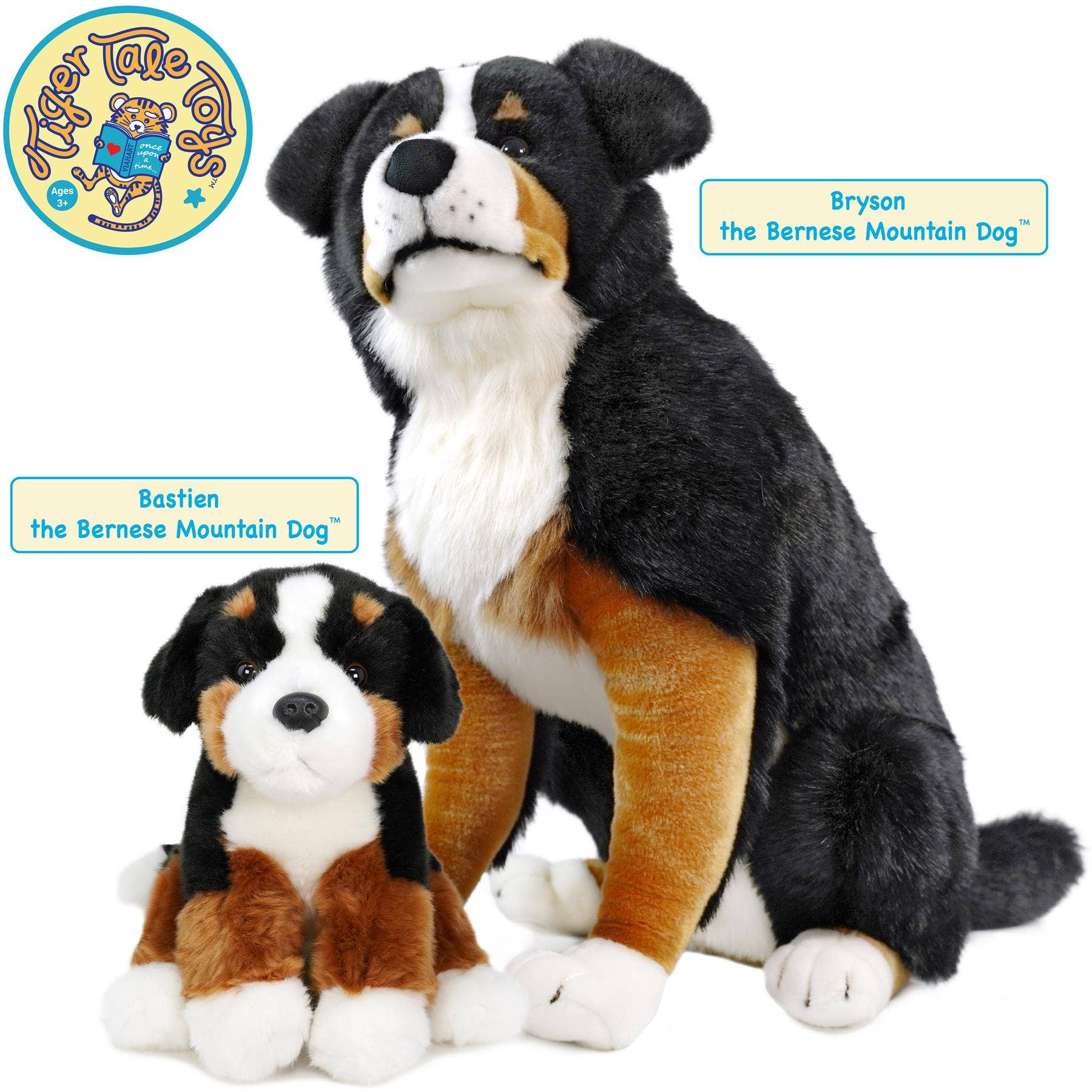 Plush Bernese Mt. Dog Bastien The Bernese Mountain Dog Stuffed Animal Plush
