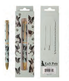 Boston Terrier Green Ball Point Pen