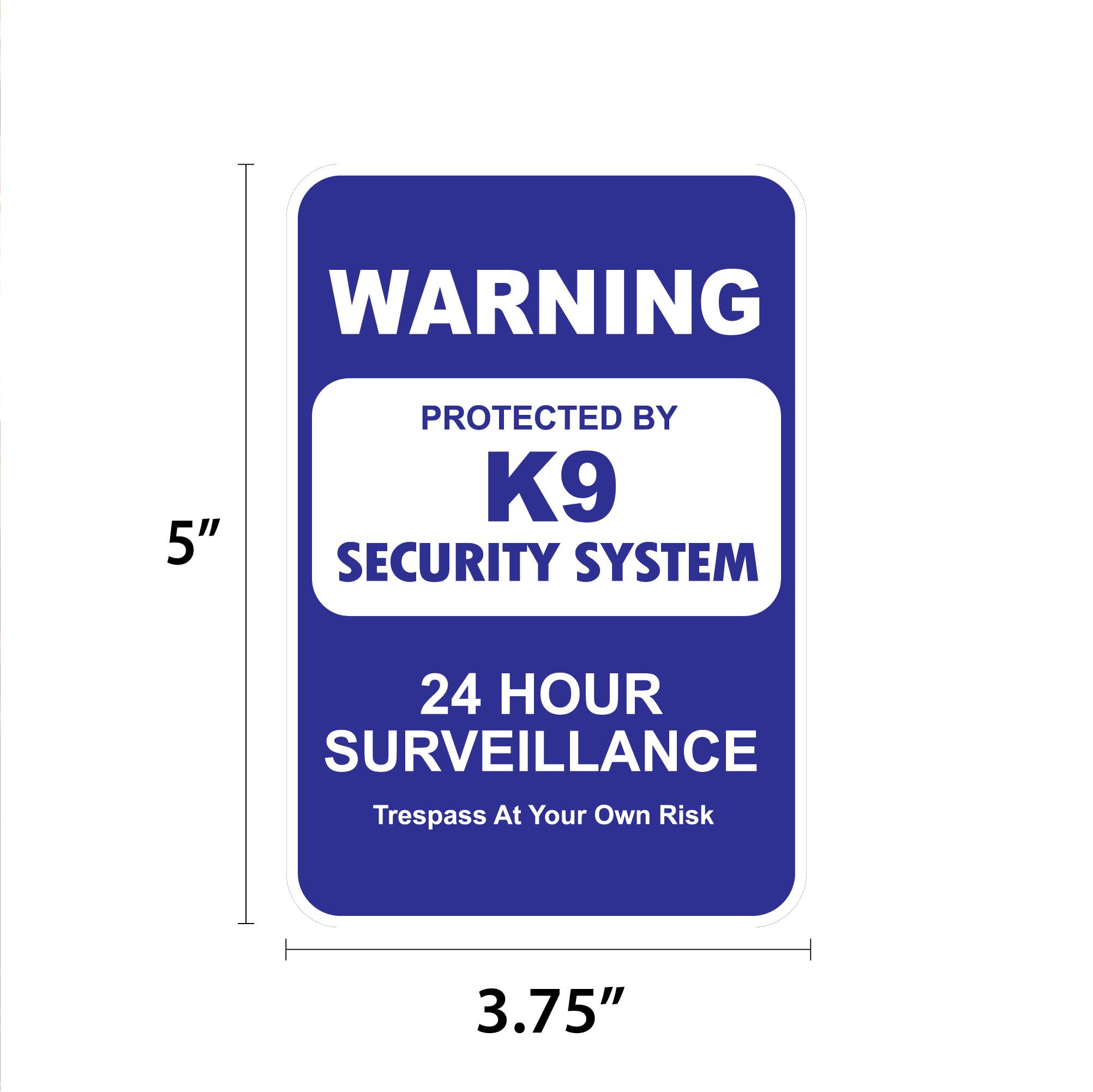 K9 Security System Mini Garden Sign