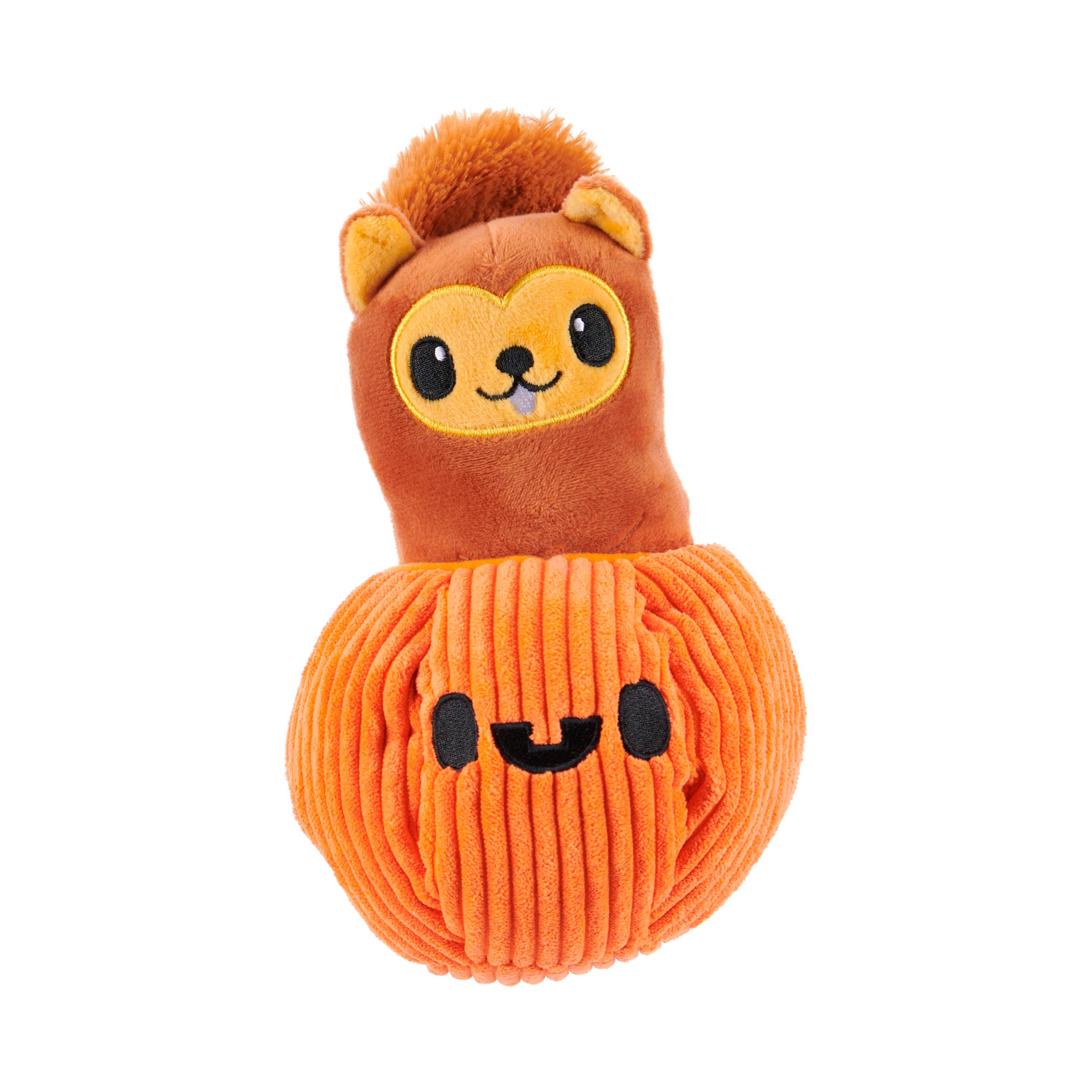 BARK Squirrel O' Lantern Plush Dog Toy Small