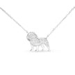 Silver CZ Pet Dog Necklace
