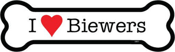 I (heart) Biewers Bone Shaped Magnet
