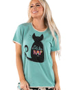 PJ Tee Cat Nap Blue Women's Regualr Fit PJ Shirt