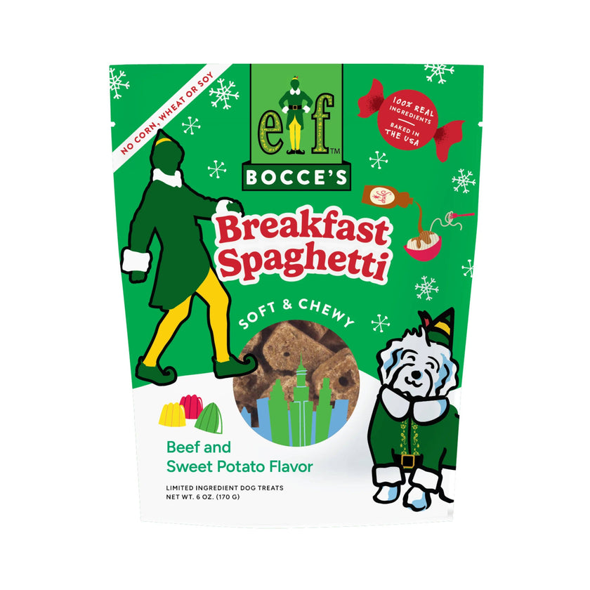 Bocce's Bakery Holiday Breakfast Spaghetti Christmas Dog Treats 6oz