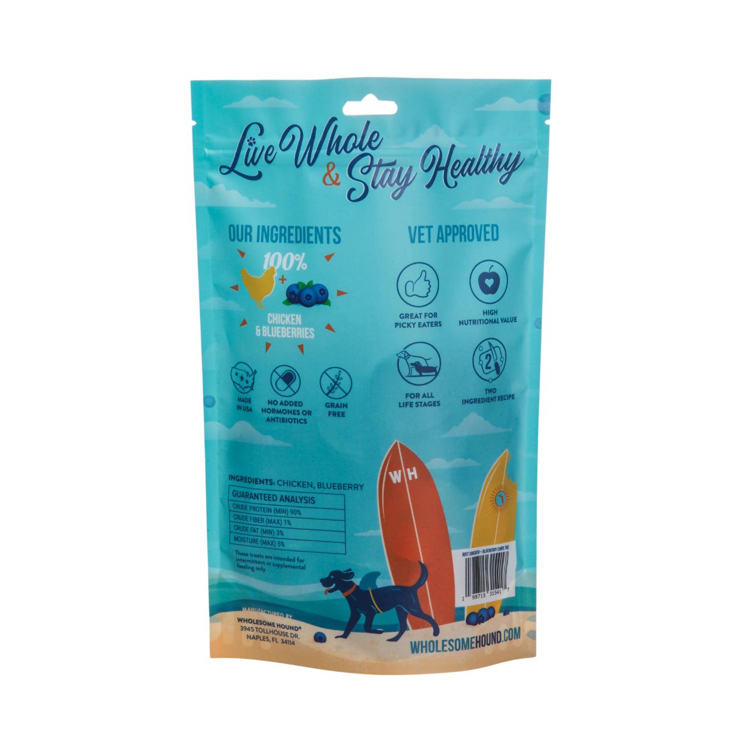 Just Chicken & Blueberry Chips 3oz