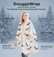 Welsh Corgi Snugg Wraps with Hoodie – Ultra Soft Sherpa Fleece Wrap for Pet Lovers