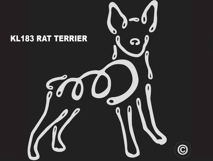 Rat Terrier K-line Window Tattoo