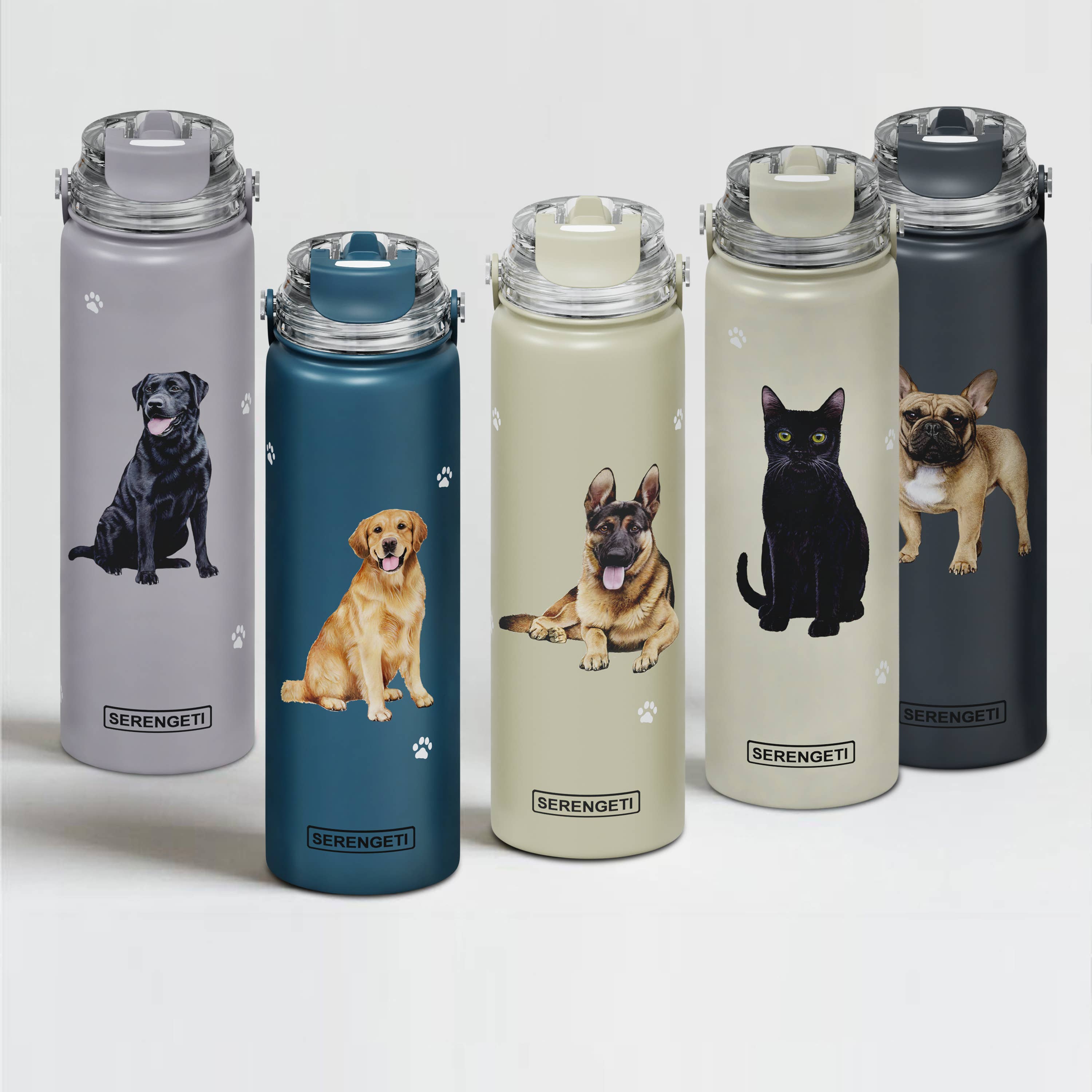 Schnauzer Stainless Steel Water Bottle 24 Oz. Serengeti