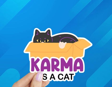 Taylor Karma is a Cat Laptop Water Bottle Sticker
