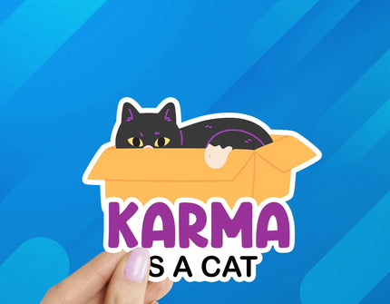 Taylor Karma is a Cat Laptop Water Bottle Sticker