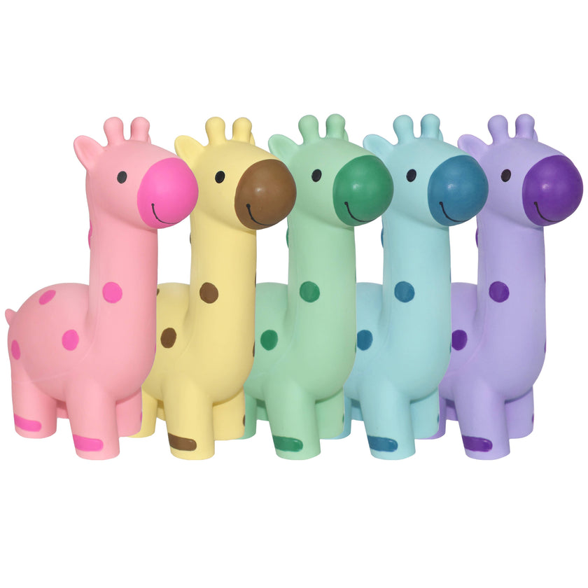 Multipet Minipet Latex Giraffe Dog Chew Toy Asst. 5.75