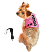 Cool Mesh Dog Harness & Lead - Sunglasses Pink Polka Dot