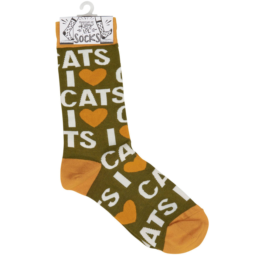 I Love Cats Socks