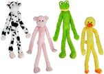 Multipet Minipet Swingin' Slevin Plush Dog Toy Asst. 12