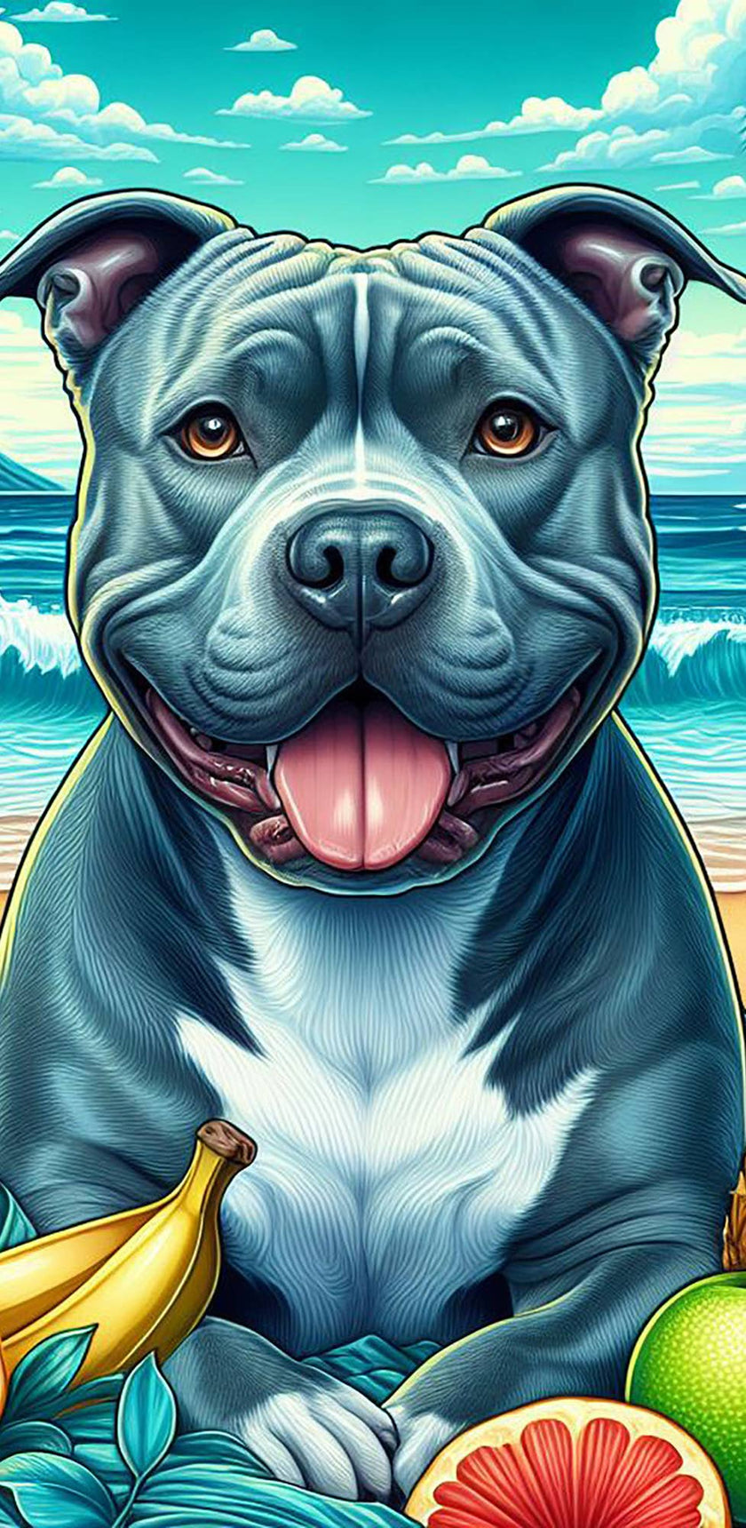 Pit Bull Blue Micro Fiber Bath Beach Towel
