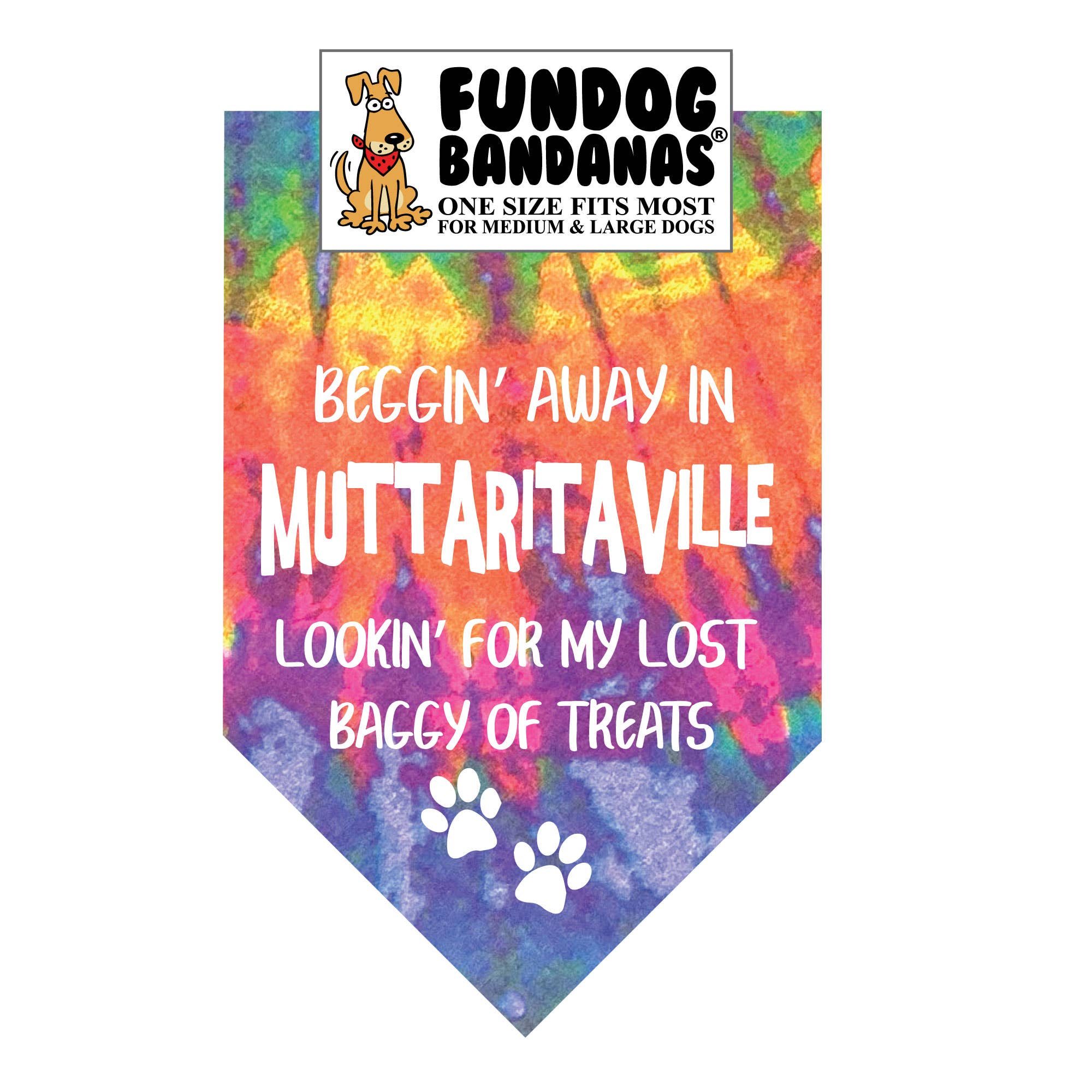 Beggin Away in Muttaritaville Cotton Bandana