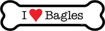 I (heart) Bagles Bone Shaped Car Magnet
