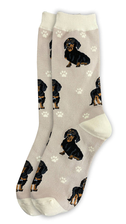 Black Dachshund   - Unisex - Fun Novelty Dog Socks