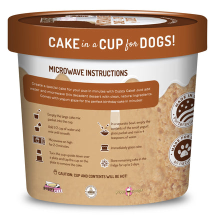 Dog Birthday Cake in A Microwave Cup - Peanut butter