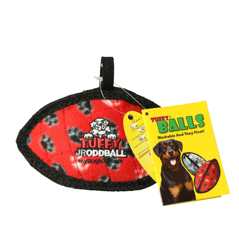 Tuffy Jr Odd Ball - Red Paw, Tough, Durable Dog Toy