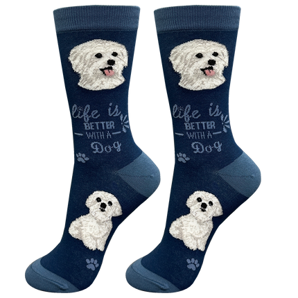 Maltese Dog Socks Unisex