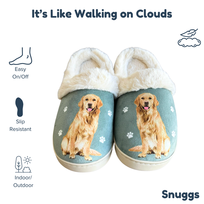 Golden Retriever Dog Pet lovers Snuggs Comfy Slippers