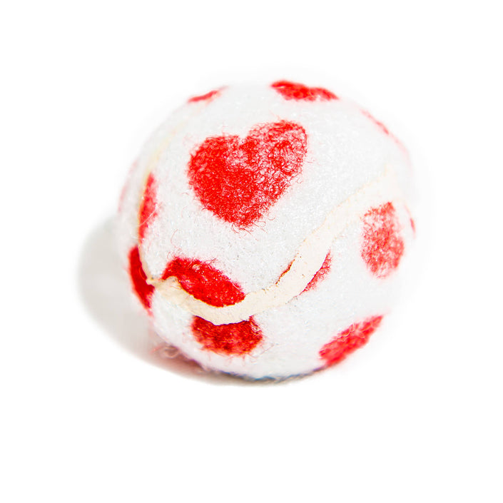 Valentine's Hearts Dog Tennis Ball Mini or Regular Single