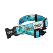 Tahitian Blue Tropical Print Dog Collar