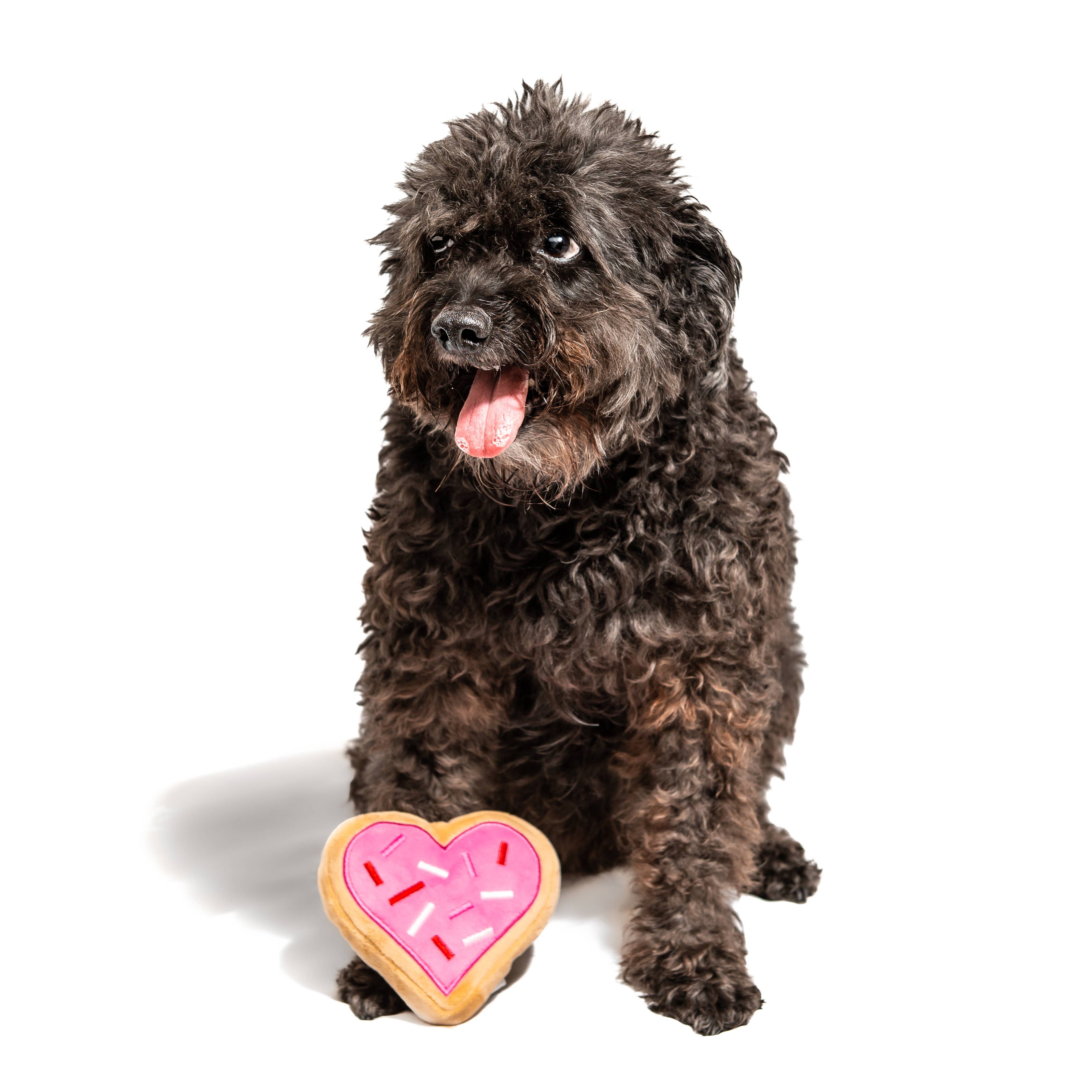 Valentine's Pink Heart Sugar Cookie Dog Toy
